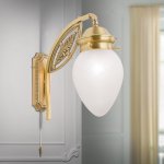 Jugendstil-Wandlampe mit Tropfenglas