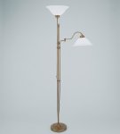 RITA Stehlampe mit Lesearm und Fluter von Berliner Messinglampen