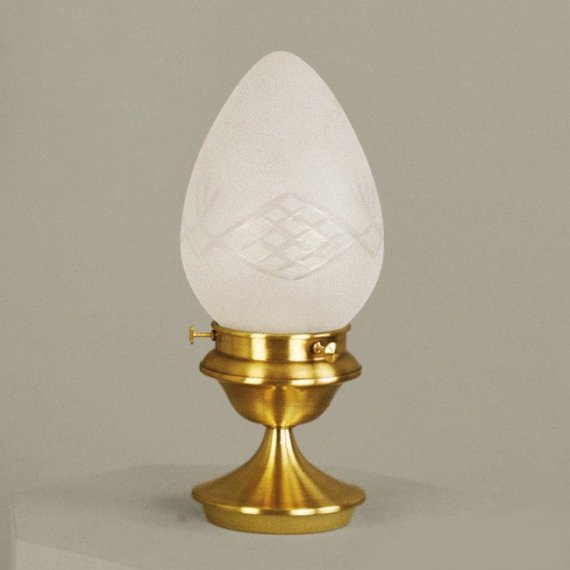 Elegante Jugendstil-Tischlampe in Bronze-Oberflche mit mattem Glasschirm
