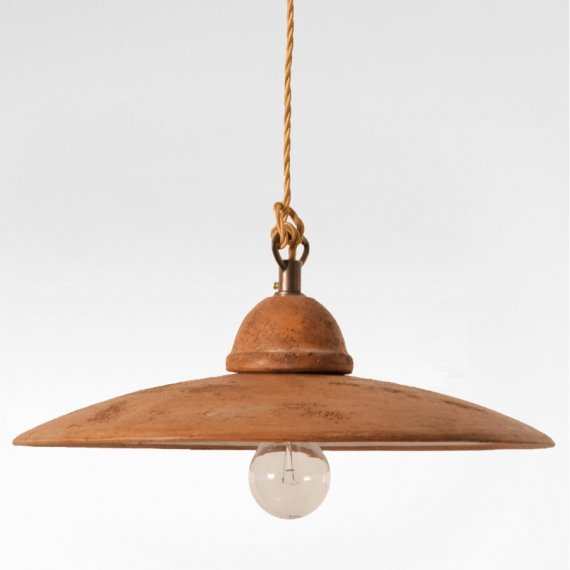 Hngelampe in Terrakotta, Schirmdurchmesser 35cm