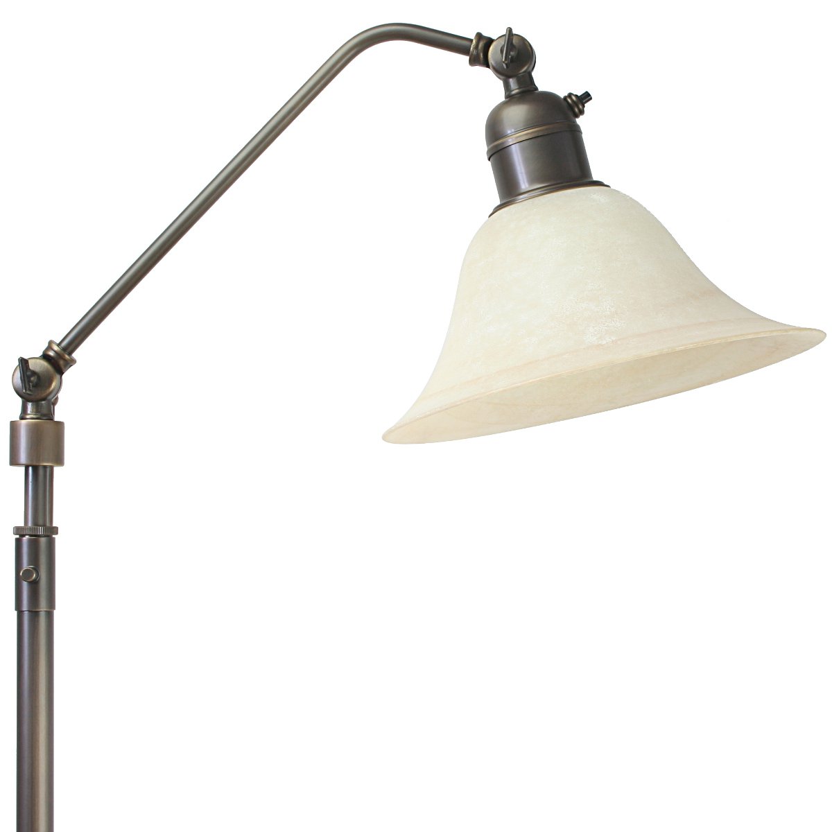 Stehlampe und Leselampe mit Glasschirm im modernen Landhausstil von Menzel  Leuchten