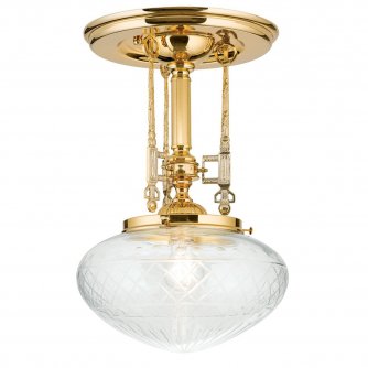 Elegante Jugendstil-Lampe in Gold-Oberfläche