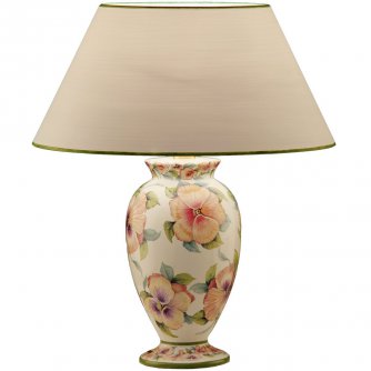 Klassische Vasenleuchte mit Blumen-Dekor und...