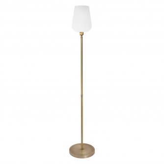 Elegante Stehlampe in Messing satiniert