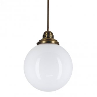 Kugellampe (D: 35cm) im Industriedesign mit Halterung in...