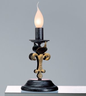 Tischlampe im Stil eines Kerzenständers von Hans Kögl