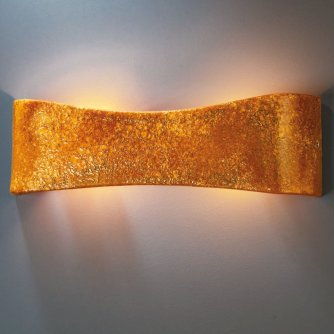 Wandfluter in etruskisch gelber Keramik, Breite 51cm