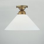 IDA Jugendstil-Lampe mit Glasschirm von Berliner Messinglampen