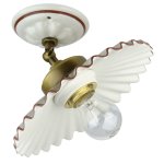 Kleine Keramik-Deckenlampe mit Gelenk von Ferroluce