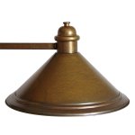 Rustikale Balkenlampe in Messing zur Tischbeleuchtung