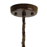 Rustikale Stubenlampe mit Seil-Aufhängung von Lustrarte