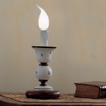 Tischlampe in Kerzenständerform von Ferroluce