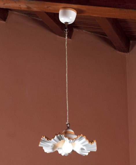 Italienische Bauernlampe aus Keramik 35942 von Signa