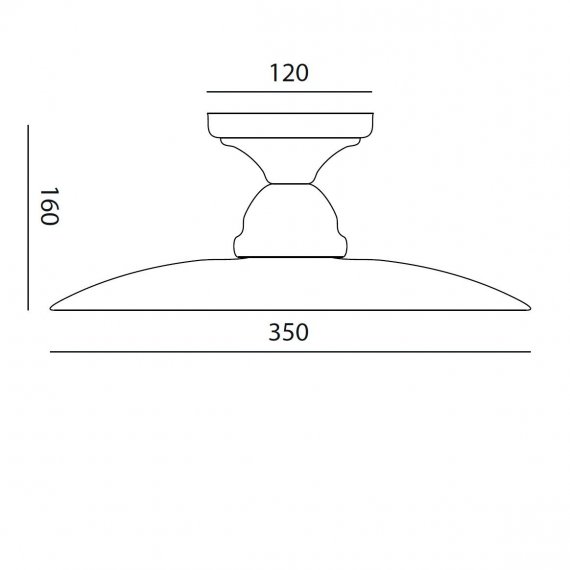 Schema der Lampe mit Schirmdurchmesser 35cm