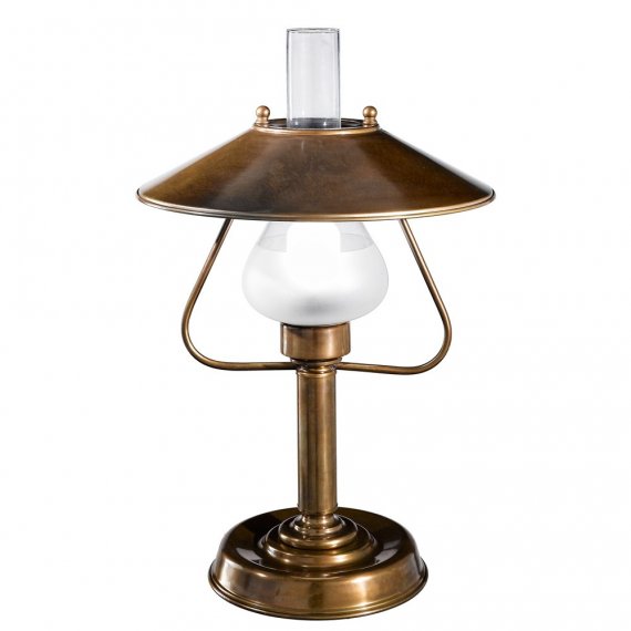 Tischlampe im Stil einer antiken Petroleumlampe